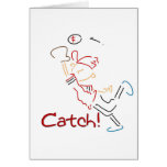 Line Drawn Baseball Catch Card