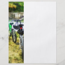 Line of Bicycles in Park Flyer Design