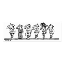 Line of Military Men Calling Card Business Card