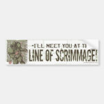 Line of Scrimmage! Bumpersticker Bumper Stickers