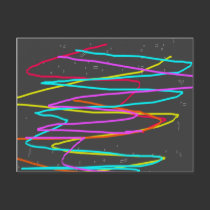 Linear Colours Tornado Print postcards
