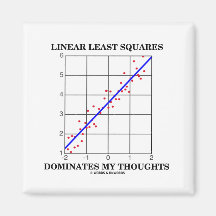 Linear Least Squares Dominates My Thoughts Fridge Magnets