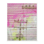 Linectrik reds stretched canvas print