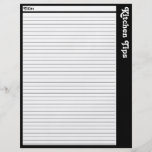 Lined Kitchen Tips Page (Blank) Full Color Flyer