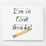Lined Paper and Pencil First Grade Mouse Mats