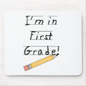 Lined Paper and Pencil First Grade mousepads
