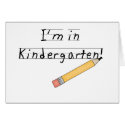 Lined Paper and Pencil Kindergarten cards