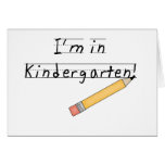 Lined Paper and Pencil Kindergarten cards