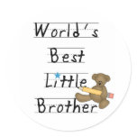 Lined Paper World's Best Little Brother stickers