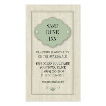 Linen Plaque Hospitality Business Card Template