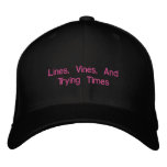 Lines, Vines, And Trying Times embroidered hats