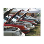 Lineup of Cars postcards