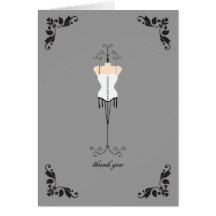 Lingerie Bridal Shower Thank You Notes Greeting Cards