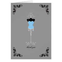 Lingerie Bridal Shower Thank You Notes Greeting Card