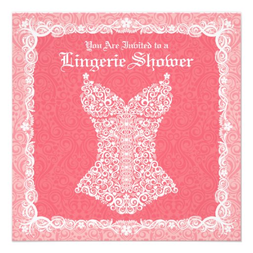 Lingerie Shower Invitation-Pink