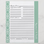 Linked Eternity Rings Recipe Inserts - Mint Flyers