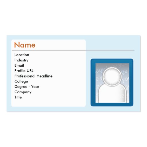 Linkedin Business Double Sided Standard Business Cards Pack Of 100 Zazzle Linkedin Business Card Template