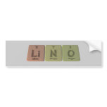 Lino as Lithium Nitrogen Oxygen bumper stickers