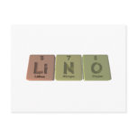 Lino as Lithium Nitrogen Oxygen postcards