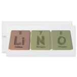 Lino as Lithium Nitrogen Oxygen rack cards
