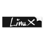 Linux (black) bumper stickers