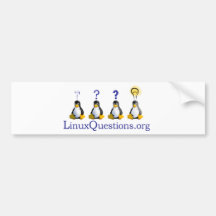 Linux Questions Logo Bumper Stickers