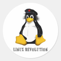 Linux Revolution Round Sticker