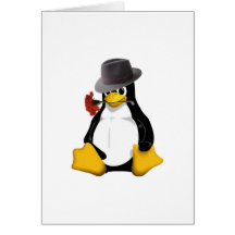 Linux tango greeting card