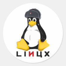 Linux Urss Round Sticker