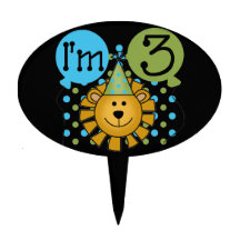 Lion 3rd Birthday Cake Topper