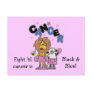 Lion and Lamb Boxers-Make Cancer Black and Blue Postcard