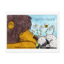 Lion and Lamb Gentle Peace Postcards