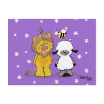 Lion and Lamb True Friends Postcard
