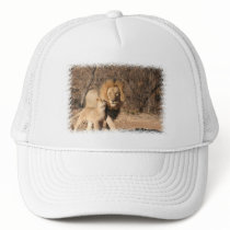 Lion and Lion Cub Baseball Hat