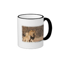 Lion and Lion Cub Coffee Mug