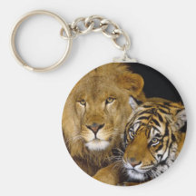 Lion and Tiger Key Chains