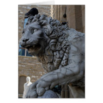 Lion at the Loggia Dei Lanzi Card