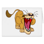 Lion cub cartoon card