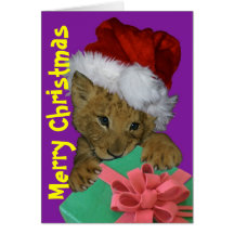 Lion Cub Gift Christmas Card
