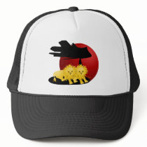 Lion Cub Pair on African Savanna Mesh Hats