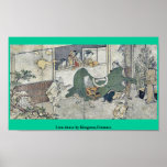 Lion dance by Kitagawa,Utamaro Poster