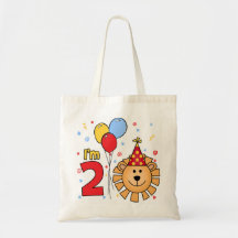 Lion Face 2nd Birthday Bag