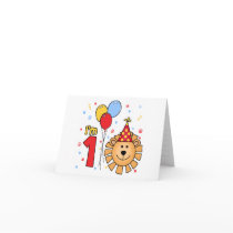 Lion Face First Birthday Invitation