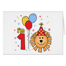 Lion Face First Birthday Invitation Greeting Cards