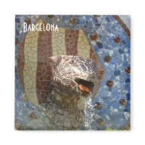 Lion Fountain Refrigerator Magnet
