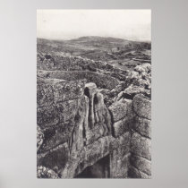 LION GATE & GRAVE CIRCLES MYCENAE GREECE POSTER