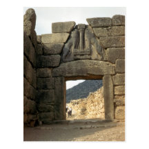 Lion Gate over the entrance Postcard