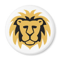Lion Gold Refrigerator Magnet