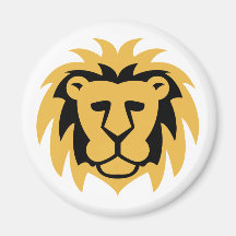 Lion Gold Refrigerator Magnet
