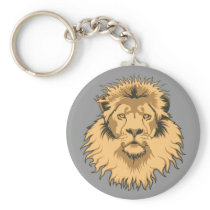 Lion Head Keychain